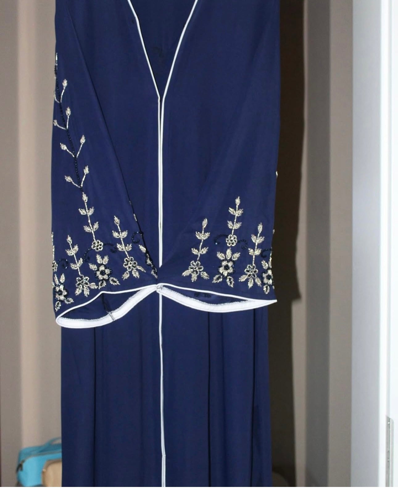 Dark Blue Elegant Abaya